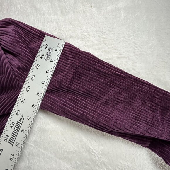 Anthropologie Elevenses Womens Purple Corduroy Cropped Blazer Jacket Size 6 - Picture 9 of 9